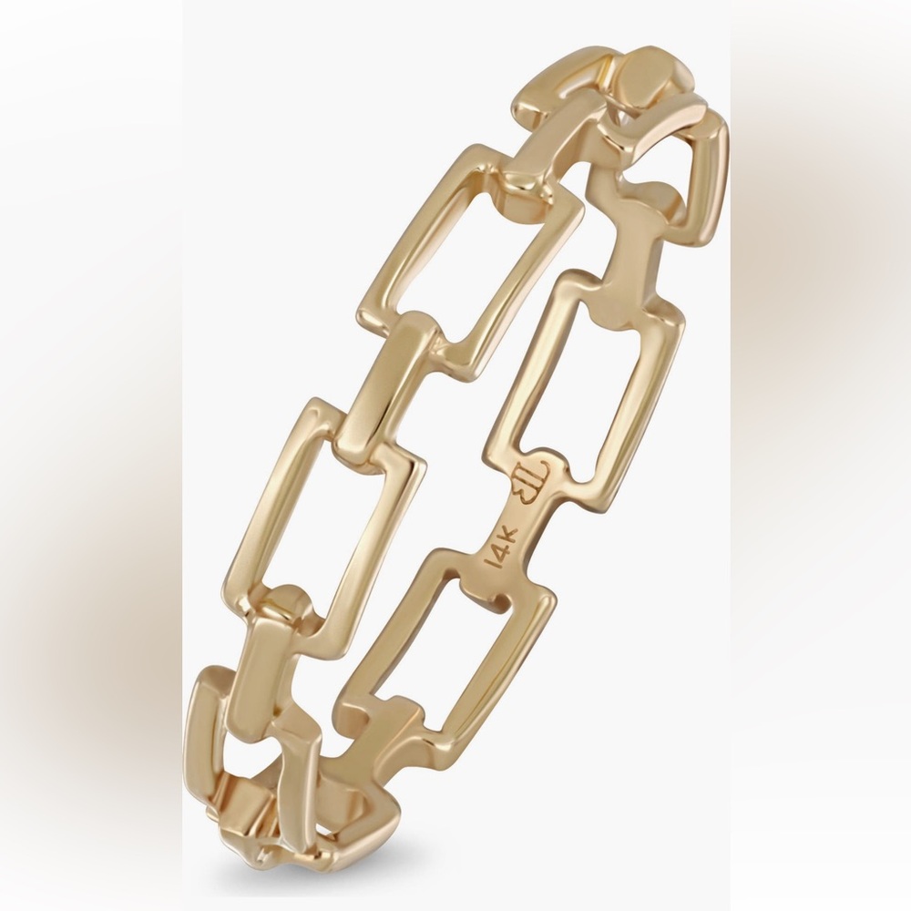 Bony Levy 14K Gold Link Stacking Ring 6.5